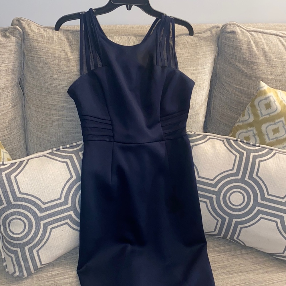Navy Blue MIDI Cocktail Dress